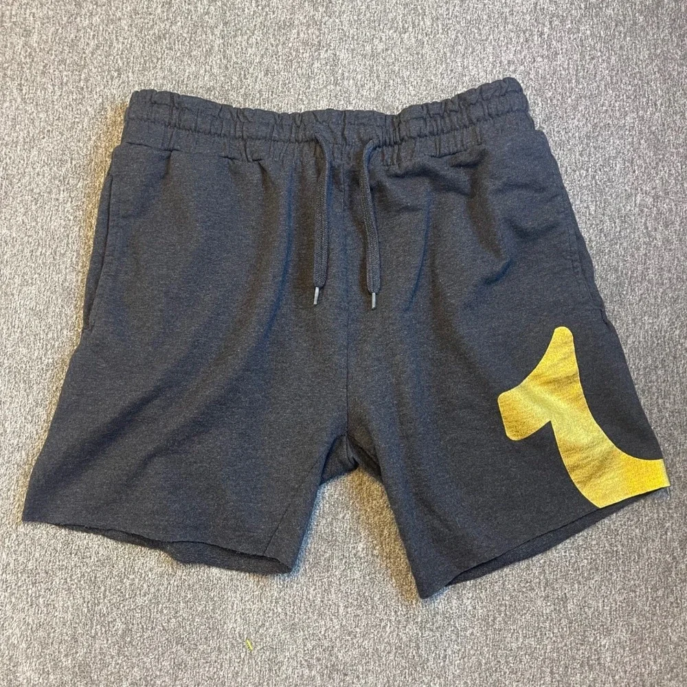 True Religion Loungewear Shorts Gold Logo Graphic Comfy Casual Medium
